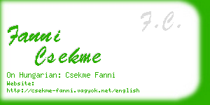 fanni csekme business card